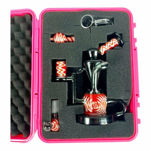 Shop Phoenix Star 4-Piece Bong and Dab Rig Set 16cm – Red Swirl in australian