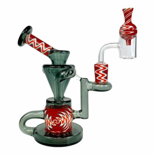 Shop Phoenix Star 4-Piece Bong and Dab Rig Set 16cm – Red Swirl in australian