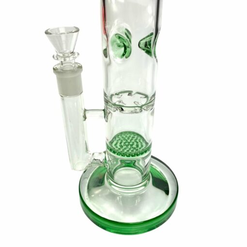Shop Phoenix Star Dual Perc Straight Shooter Bong 35cm Green in australian