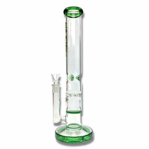 Shop Phoenix Star Dual Perc Straight Shooter Bong 35cm Green in australian
