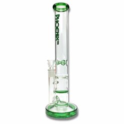 Shop Phoenix Star Dual Perc Straight Shooter Bong 35cm Green in australian