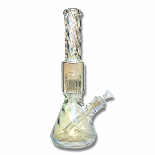 Shop Phoenix Star Iridescent Twisted Glass Beaker with Tree Arm Perc 35cm in australian