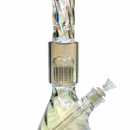 Shop Phoenix Star Iridescent Twisted Glass Beaker with Tree Arm Perc 35cm in australian