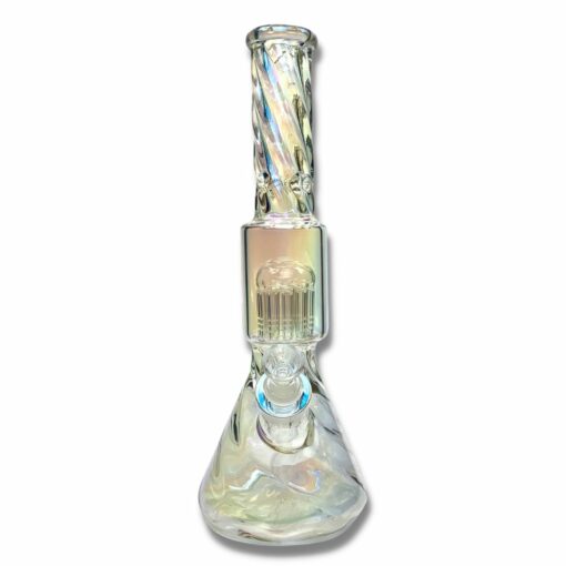Shop Phoenix Star Iridescent Twisted Glass Beaker with Tree Arm Perc 35cm in australian