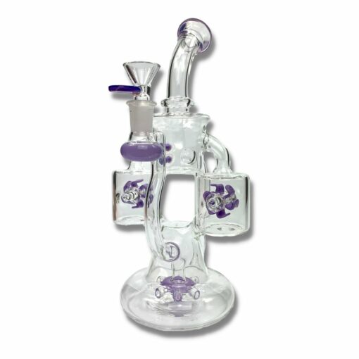 Shop Phoenix Star Rotating Percolator Recycler Bong 25cm Purple in australian