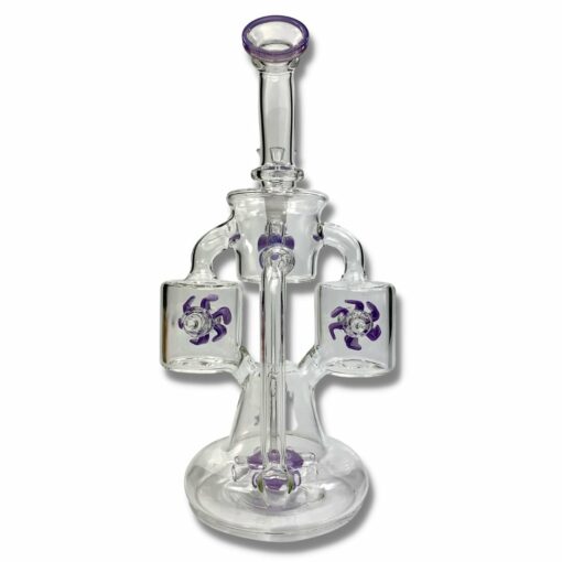 Shop Phoenix Star Rotating Percolator Recycler Bong 25cm Purple in australian
