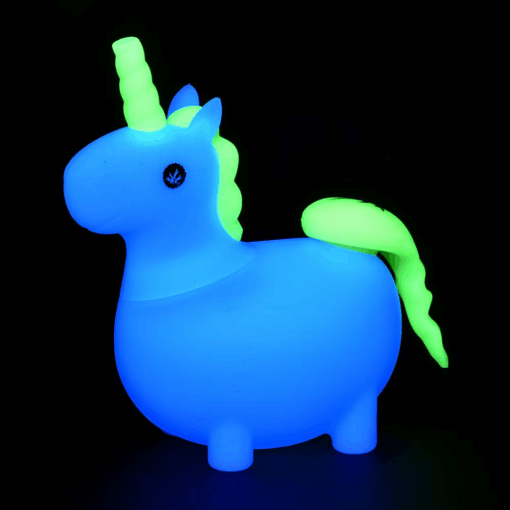 Shop PieceMaker UniKorn Silicone Water Pipe | 6" | Hikea Glow in the Dark in australian