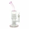 Shop Pink Colored Double Barrel Bong - 12in in australian