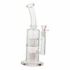 Shop Pink Colored Double Barrel Bong - 12in in australian