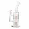 Shop Pink Colored Double Barrel Bong - 12in in australian