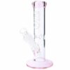 Shop 8" BIO Straight Glass Water Pipe - Pink Trim in australian