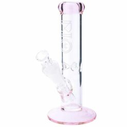 Shop 8" BIO Straight Glass Water Pipe - Pink Trim in australian