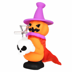 Shop Pumpkin Witch Silicone Water Pipe | 6.5" | 14mm F in australian