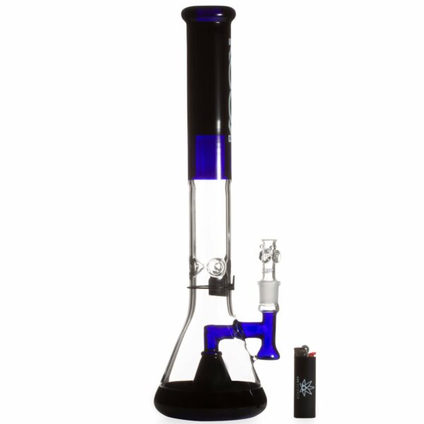 Shop ROOR Tech 18in Fixed Shower Head Big Beaker Bong - Blue Black in australian