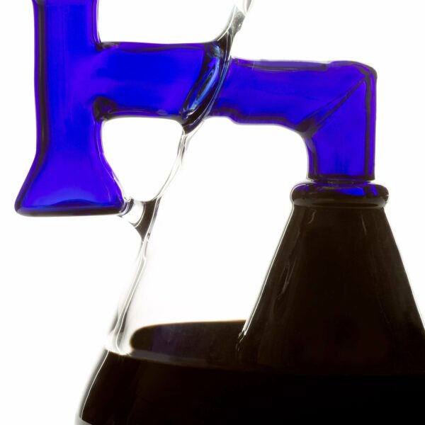 Shop ROOR Tech 18in Fixed Shower Head Big Beaker Bong - Blue Black in australian