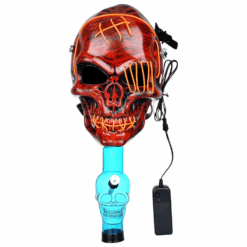 Shop Scary Skull Light Up Gas Mask & Acrylic Water Pipe Set | 8" in australian