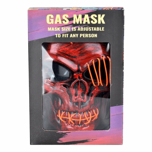 Shop Scary Skull Light Up Gas Mask & Acrylic Water Pipe Set | 8" in australian