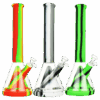 Shop Showerhead Pyramid Perc Striped Silicone & Glass Water Pipe in australian