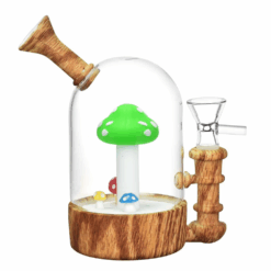 Shop Shroom Family Bell Jar Silicone & Glass Water Pipe | 5.5" | 14mm F in australian