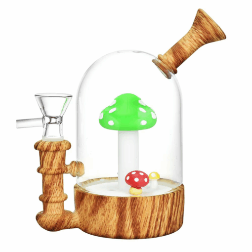 Shop Shroom Family Bell Jar Silicone & Glass Water Pipe | 5.5" | 14mm F in australian