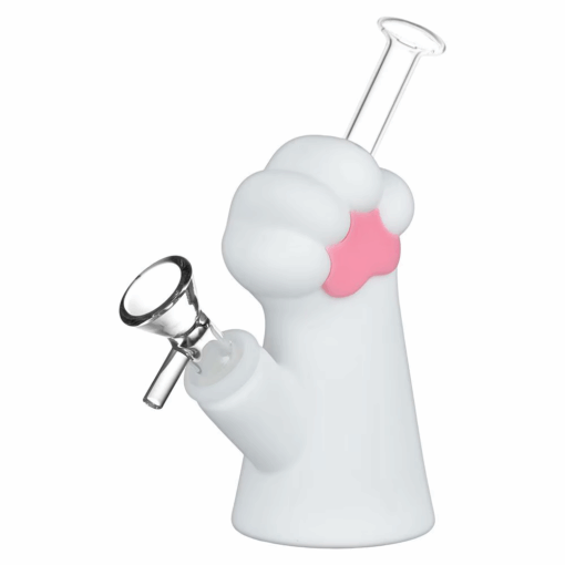Shop Cat Paw Silicone Water Pipe | 6.15" | 14mm F | Assorted Colors | 4ct Bundle in australian
