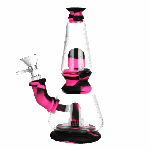 Shop Silicone Dual Chamber Modular Glass Bong in australian