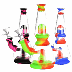 Shop Silicone Dual Chamber Modular Glass Bong in australian