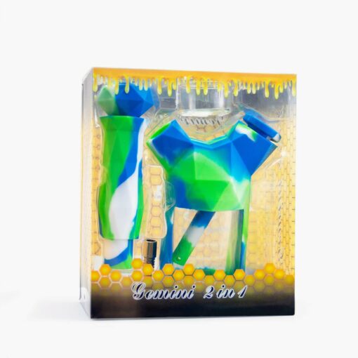 Shop PILOT DIARY Waxmaid Gemini Versatile 2-IN-1 Silicone Waterpipe & Dab Rig in australian
