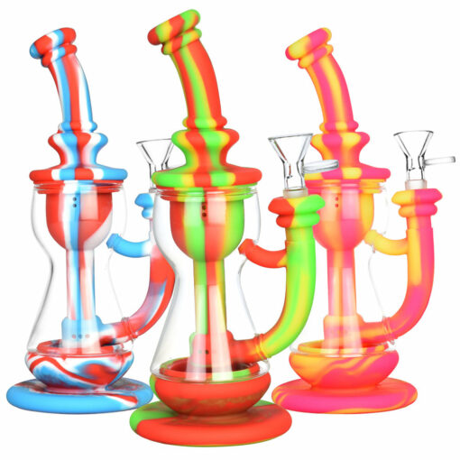 Shop Silicone/Glass Recycler Water Pipe in australian