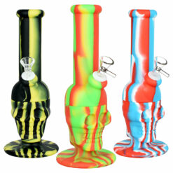 Shop Sinfully Smiling Skull Silicone Water Pipe - 11" Tall - 14mm Female Joint in australian