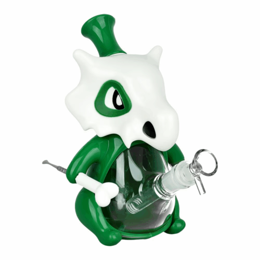 Shop Skull Beast Silicone & Glass Water Pipe + Stir Tool | 8.75" | 14mm F | Colors Vary in australian