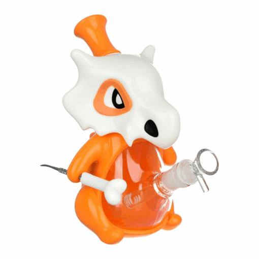 Shop Skull Beast Silicone & Glass Water Pipe + Stir Tool | 8.75" | 14mm F | Colors Vary in australian