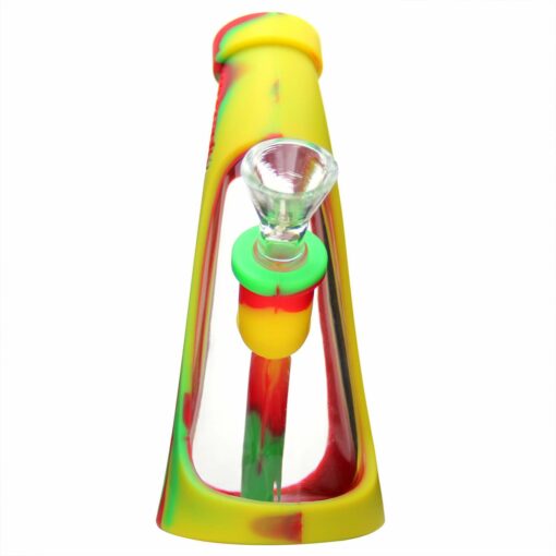 Shop PILOT DIARY Silicone Glass Mini Horn Bong w/ Ice Catcher - 14mm Female Joint in australian