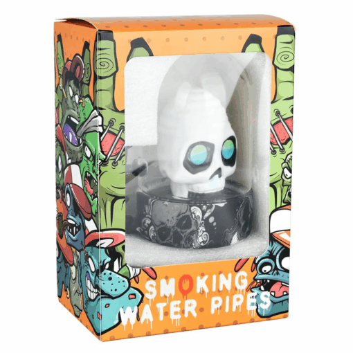 Shop Spun Skull Bell Jar Silicone & Glass Water Pipe | 5.5" | 14mm F in australian