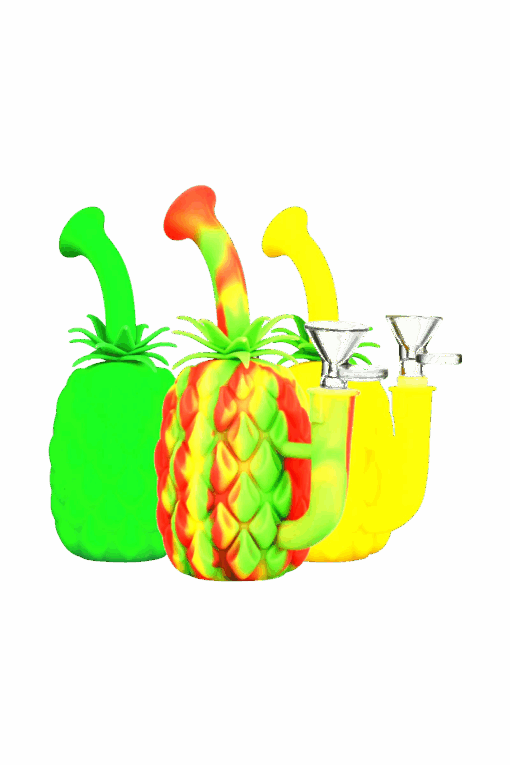 Shop The Pineapple Bong - Silicone Water Pipe with Glass Bowl in australian