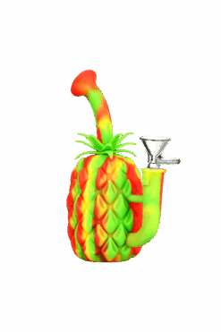 Shop The Pineapple Bong - Silicone Water Pipe with Glass Bowl in australian