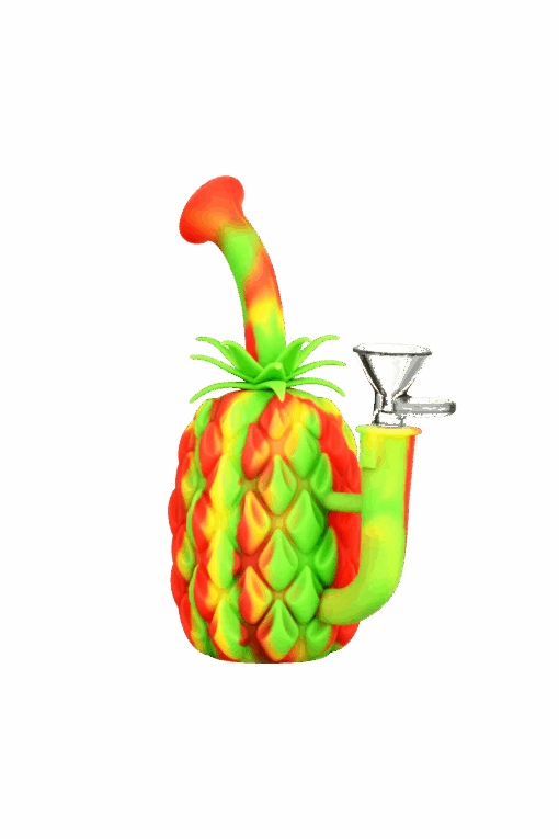 Shop The Pineapple Bong - Silicone Water Pipe with Glass Bowl in australian