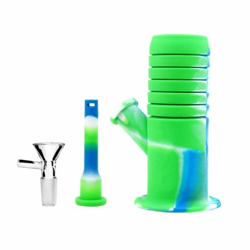 Shop PILOT DIARY Collapsible Silicone Bong 9.6" - Portable, Adjustable & Magnet Secured in australian