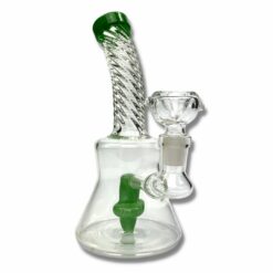 Shop Twisted Neck Layed Back Mini Bong 15cm Green in australian