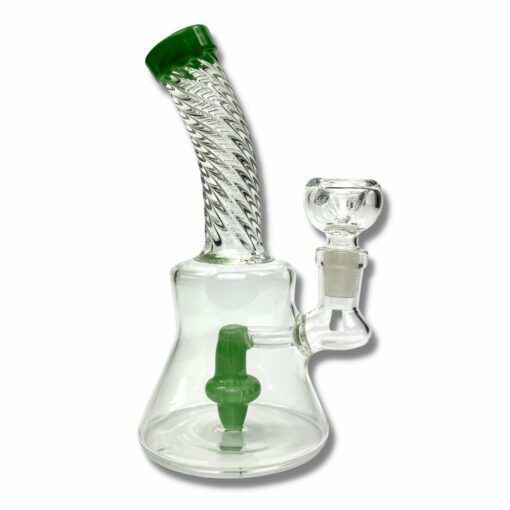 Shop Twisted Neck Layed Back Mini Bong 15cm Green in australian