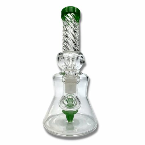Shop Twisted Neck Layed Back Mini Bong 15cm Green in australian
