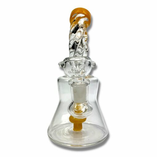 Shop Twisted Neck Layed Back Mini Bong 15cm Orange in australian