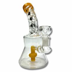 Shop Twisted Neck Layed Back Mini Bong 15cm Orange in australian