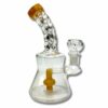 Shop Twisted Neck Layed Back Mini Bong 15cm Orange in australian