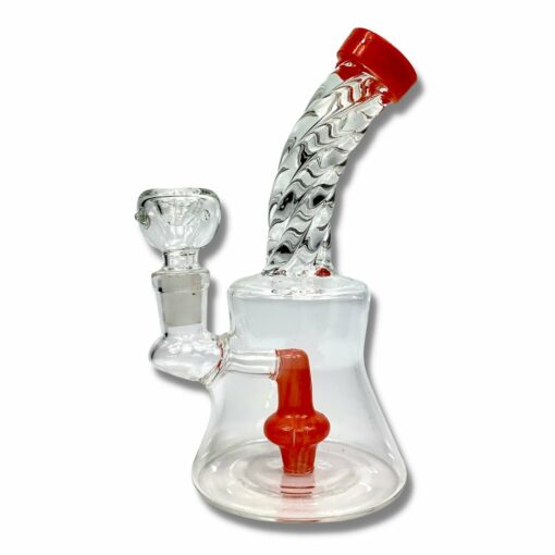 Shop Twisted Neck Layed Back Mini Bong 15cm Red in australian