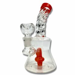 Shop Twisted Neck Layed Back Mini Bong 15cm Red in australian