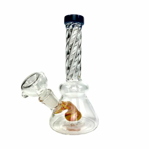 Shop Twisted Neck Mini Bong 15cm Blue/Amber in australian