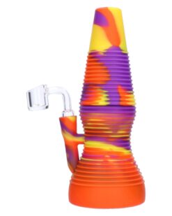 Shop Silicone Dab Rig With Banger | Orange Yellow & Purple in australian