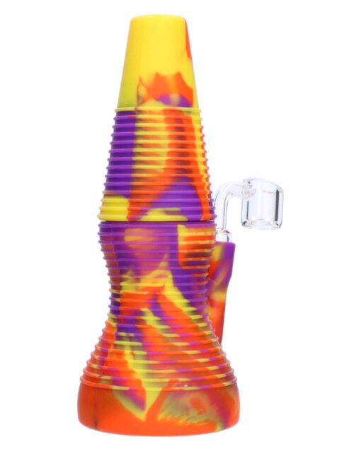 Shop Silicone Dab Rig With Banger | Orange Yellow & Purple in australian