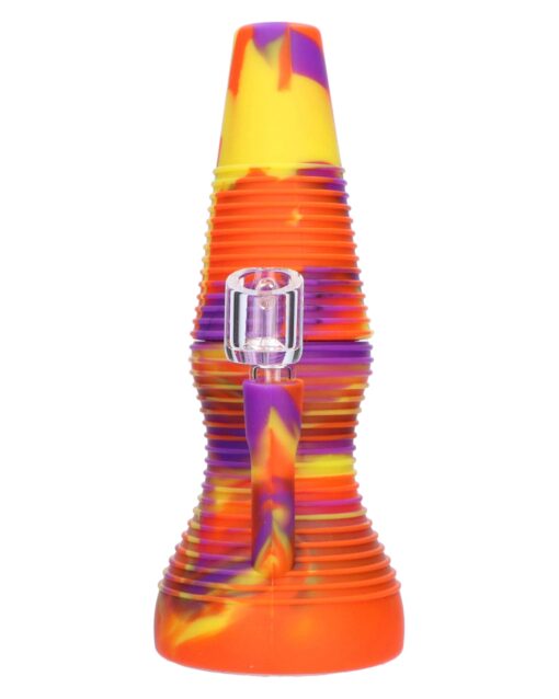 Shop Silicone Dab Rig With Banger | Orange Yellow & Purple in australian